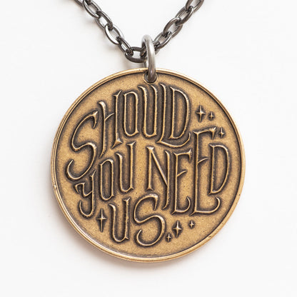 Labyrinth | Should You Need Us Necklace - Bronze Pendant