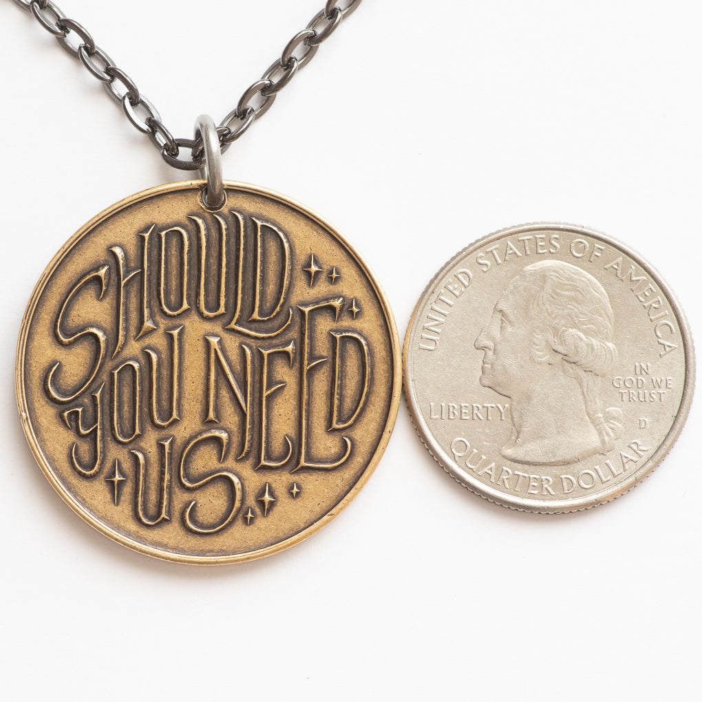 Labyrinth | Should You Need Us Necklace - Bronze Pendant