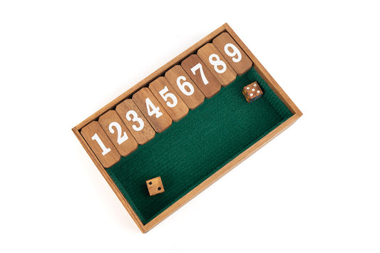 Shut the Box Game – Dice Strategy & Math Game for 1–4 Players