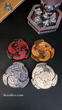 Unique Spinning Dice: 7 in 1 Spinning Gear Mechanical Knife Fidget Spinner Roulette Dice