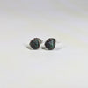 Sneak Attack D20 Stud Earrings - Green Black Rogue Dice Jewelry