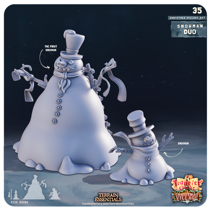 Cast n Play Christmas Village Terrain Set – 3D Printed 28mm 32mm D&D