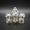 Snowy Owl - 7 Piece DnD Dice Set | Acrylic RPG Gaming Dice