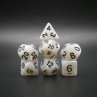 Snowy Owl - 7 Piece DnD Dice Set | Acrylic RPG Gaming Dice