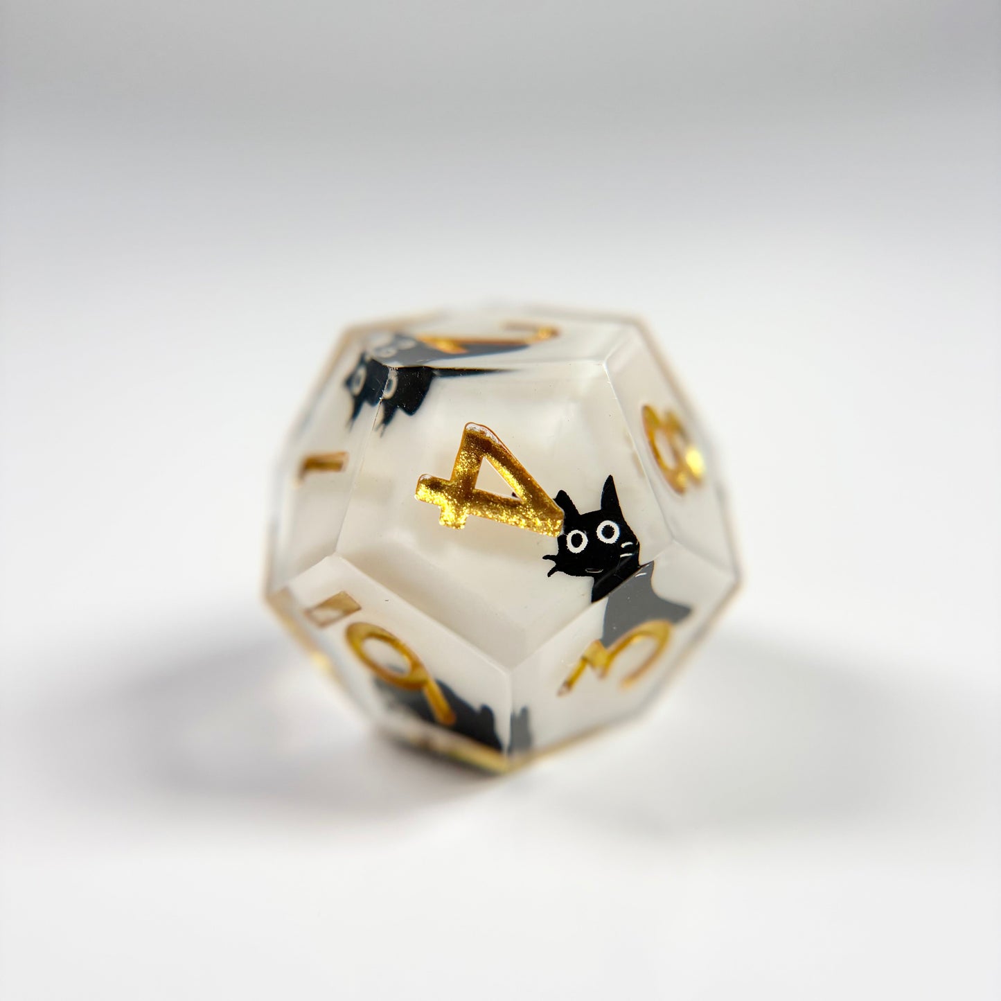 Snowy Neko Liquid Core RPG Dice Set - 7 Pieces