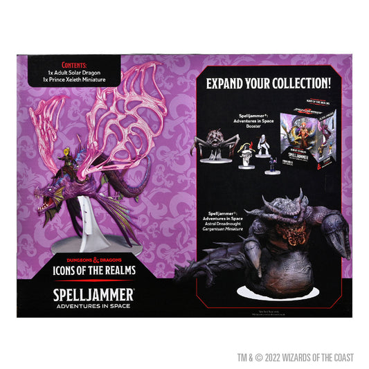 D&D: Icons of the Realms – Spelljammer Adult Solar Dragon & Prince Xeleth