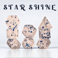 Star Shine Resin Dice Set