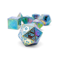 Stars of Auriga - Space Dice 7 Piece RPG Set Alloy Metal Dice
