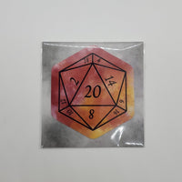 Fireball Nat 20 D20 Sticker
