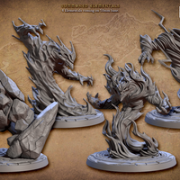 Summoned Elemental Miniatures