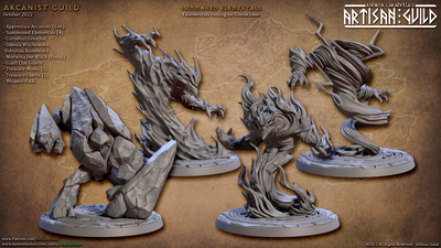 Summoned Elemental Miniatures