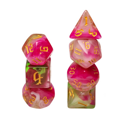 Superbloom RPG Dice Set | 7-Piece Polyhedral Dice for TTRPGs