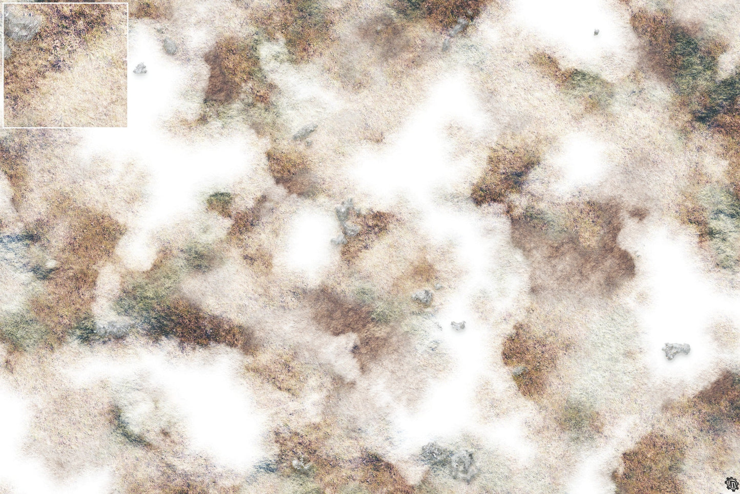 Mats by Mars: Snowy Tundra Tabletop Wargaming Play Mat