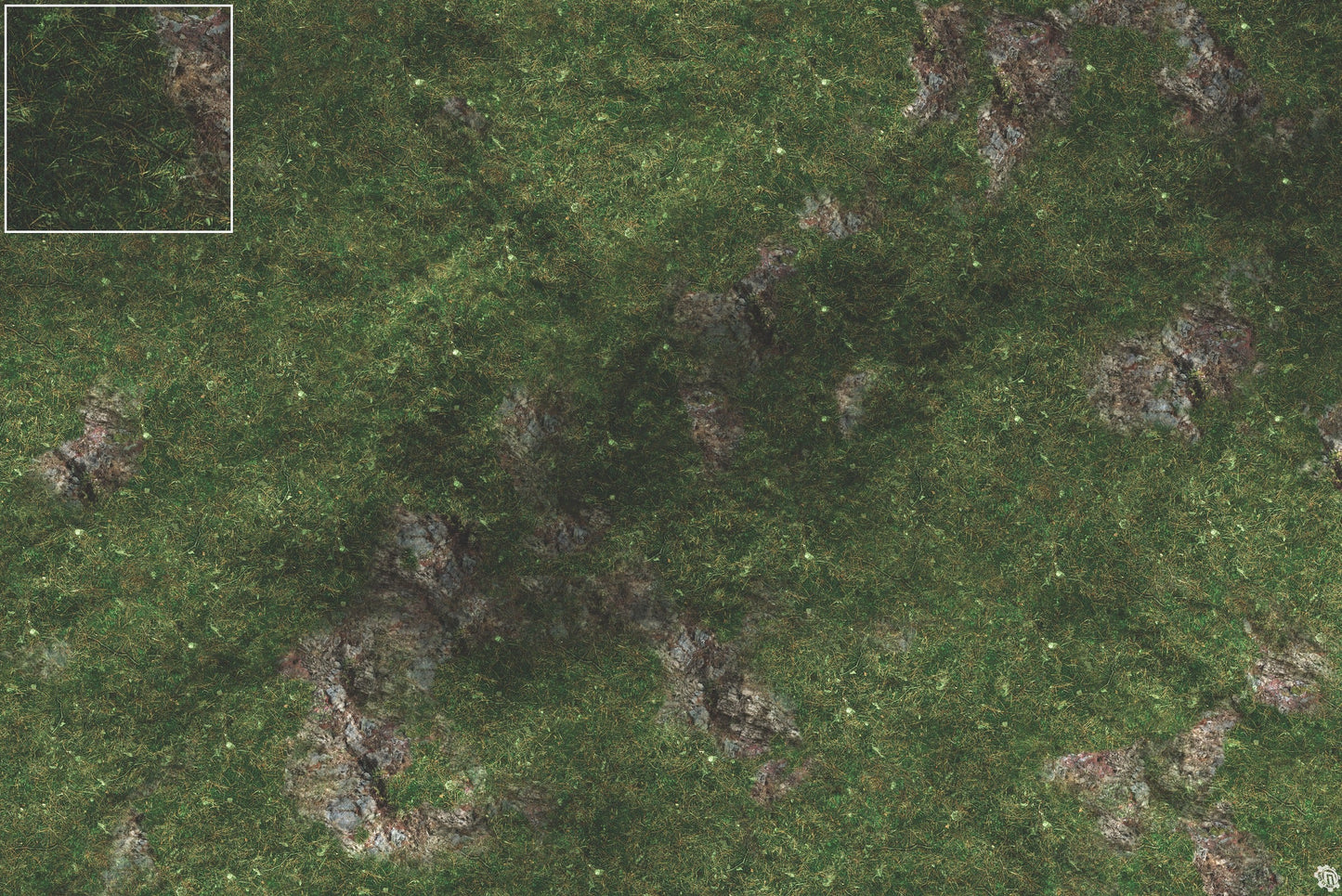 Mats by Mars: Green Hills Tabletop Wargaming Play Mat - Premium Gaming Surface
