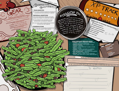 CHEW: Character Menus – RPG Playbook Sheets for CHEW the Roleplaying Game