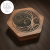 Tree of Life Walnut Dice Case