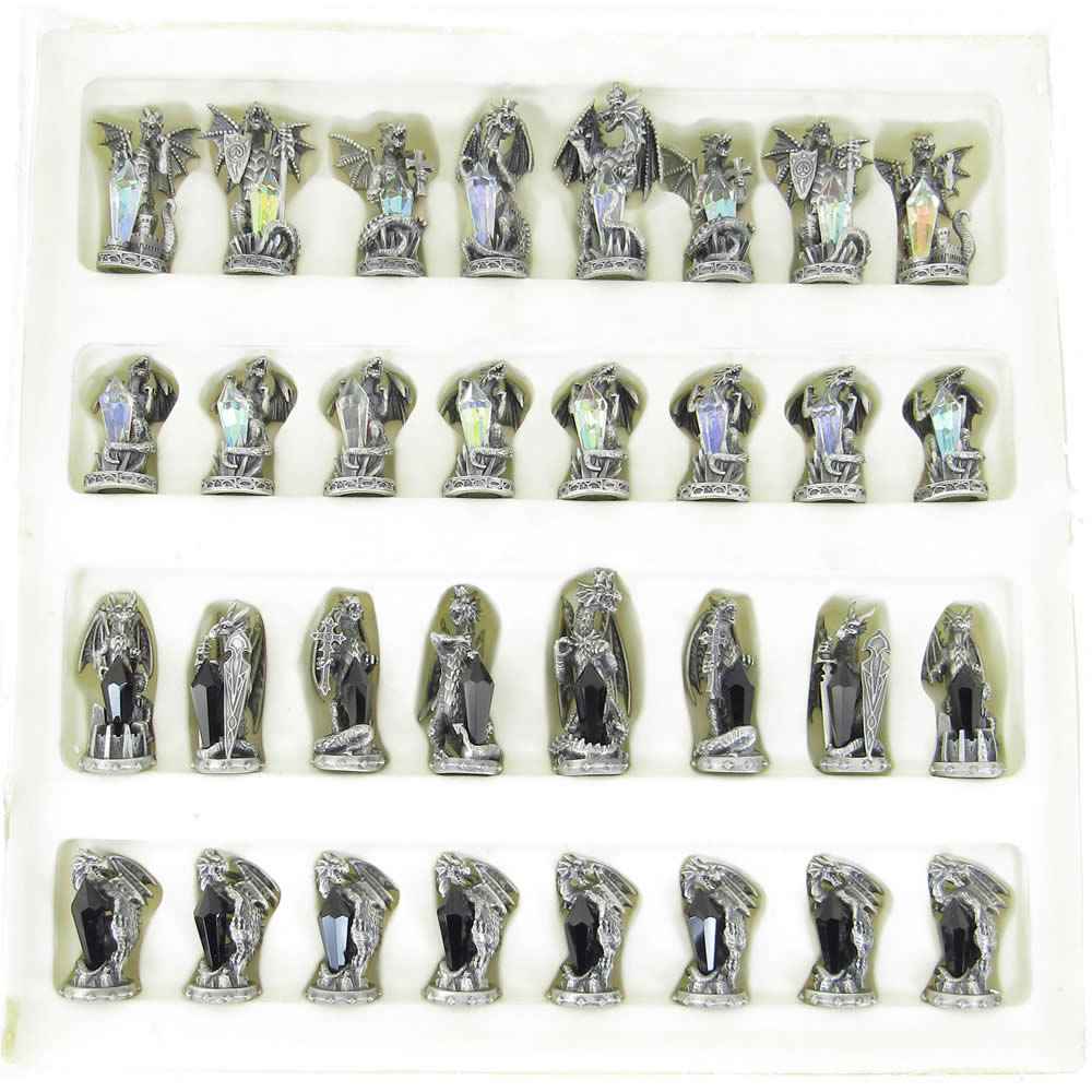 TU4400 Dragons of Light versus Dragons of Darkness Myth and Magic Chess Set