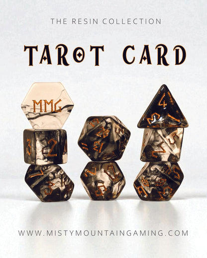Tarot Card Resin Dice Set