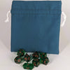 Teal Medium Dice Bag - Flannel Lined Drawstring Pouch