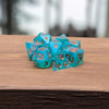Tricksy Teal RPG Dice Set - Pearlescent Teal 8pc Dice