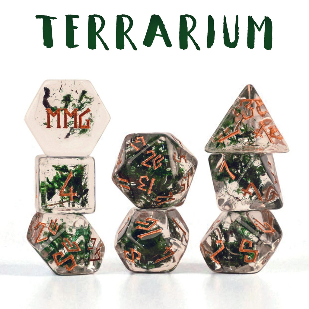 Terrarium Resin Dice Set