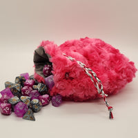 The Fuchsia Rose Minky Dice Bag