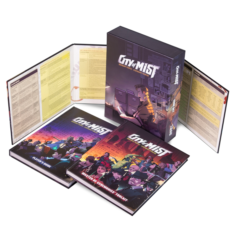 City of Mist Core Set — Premium Slipcase with Player's Guide, MC Toolkit & Screen