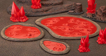 Blood Pools Tabletop Terrain – Battlefield in a Box Pre-Painted Hazard Pieces