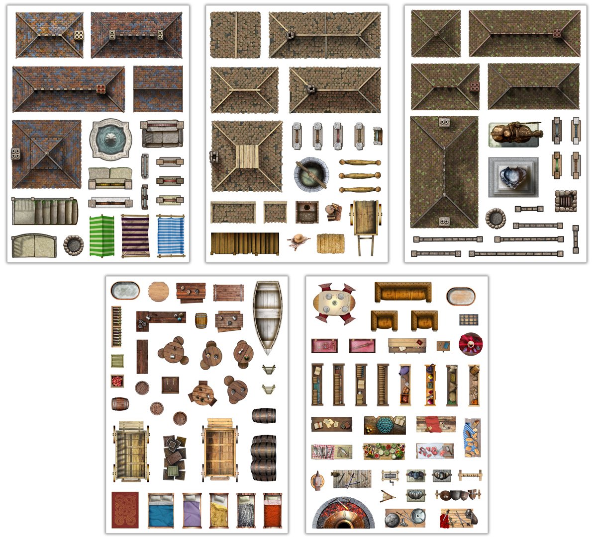 Battle Mats: Add On Scenery - Town Trimmings