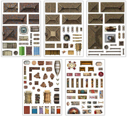 Battle Mats: Add On Scenery - Town Trimmings