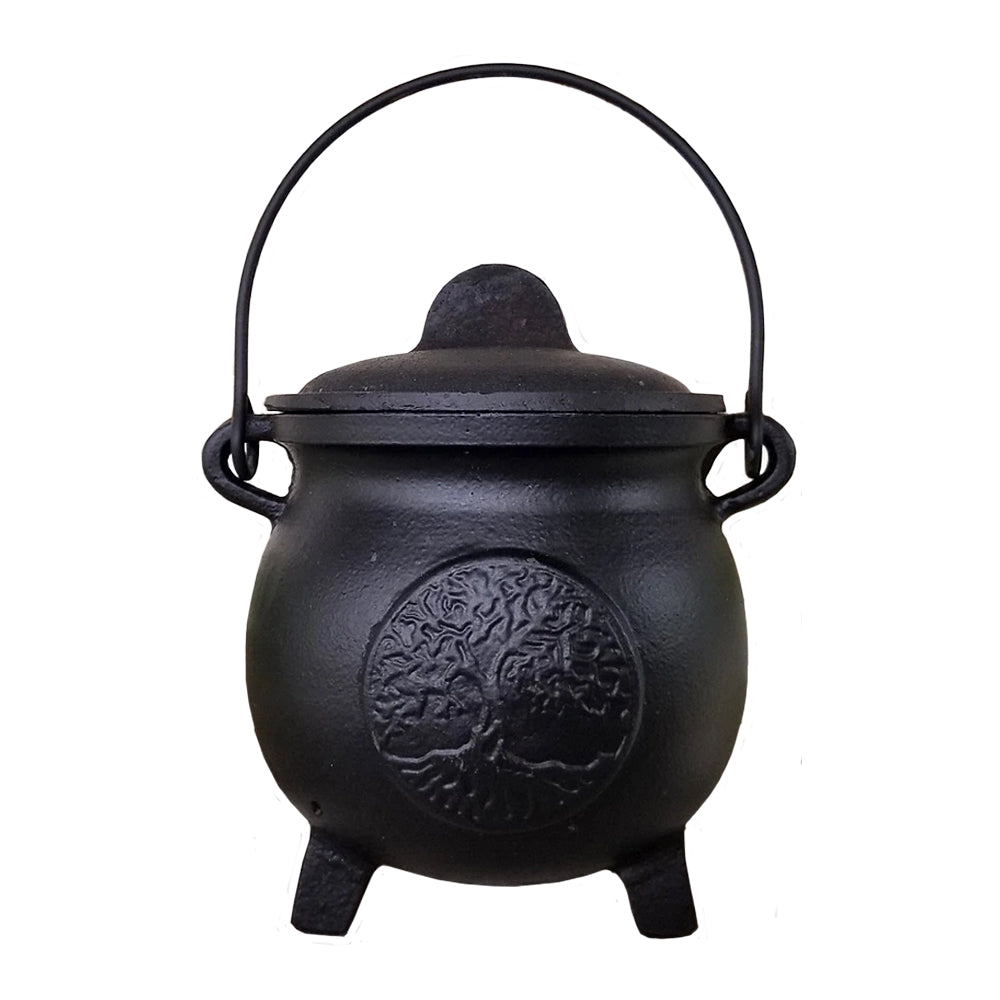 Open Cauldron Cast Iron Cauldron - Tree of Life - 3.5