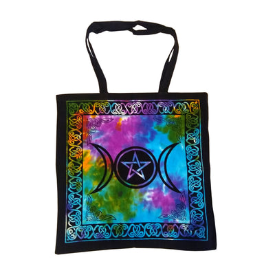 Triple Moon Pentacle Tote Bag 18x18