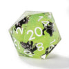 Dynamic Music Black Cat Light Blue Glitter Resin DND Dice Set