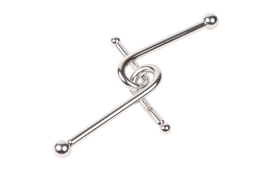 Two Nails Puzzle – Stainless Steel Disentanglement Brain Teaser for Beginners