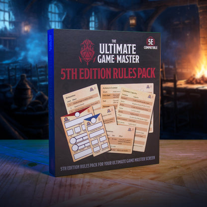 5th Edition Rules Pack – D&D 5e Magnetic Charts & Trackers for Game Master Screen