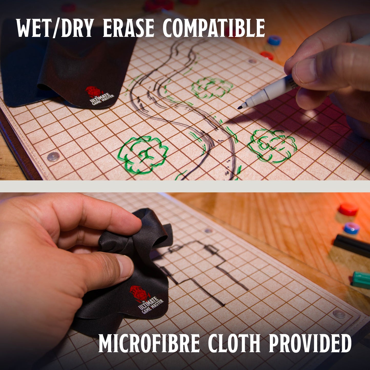 Magnetic Map Pack – Dry-Erase Battle Maps for D&D Combat & Game Master Screen
