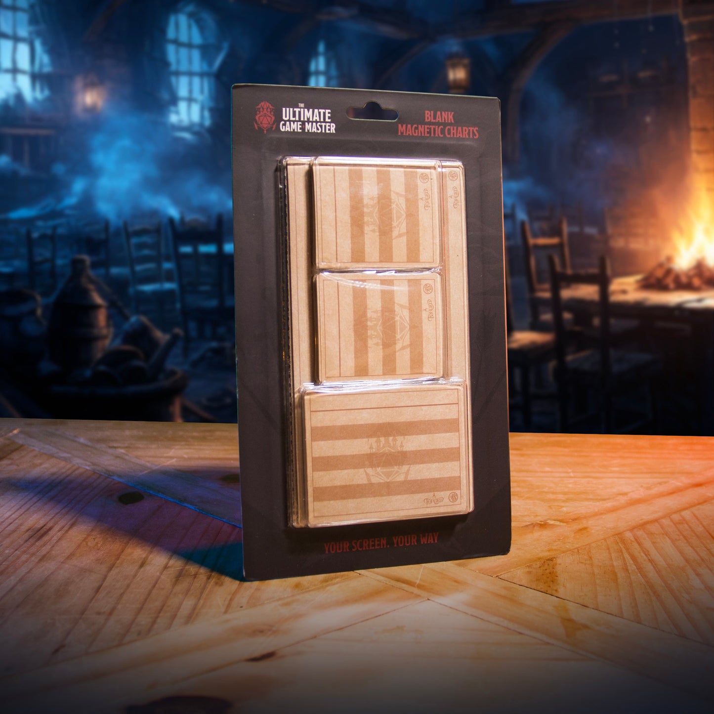 Blank Magnetic Charts – Custom DM Reference Sheets for TTRPG Game Master Screens