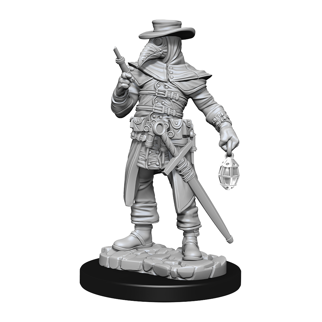 WizKids Deep Cuts: Plague Doctor &amp; Cultist – Unpainted Miniatures 2-Pack