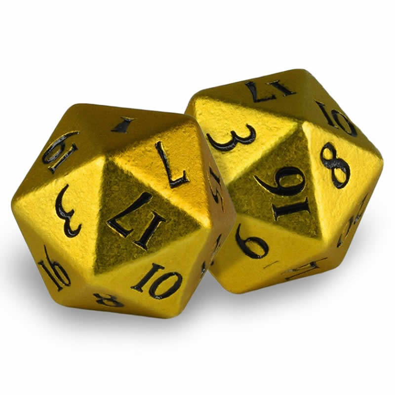 Heavy Metal Dice Bumblebee Finish D20 Pack of 2 - Ultra Pro