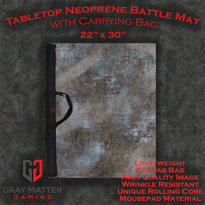 Urban Ruins Neoprene Battle Mat — Warhammer, 40K, AoS, Kill Team, MCP & More