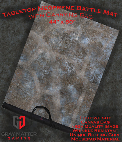 Urban Ruins | Neoprene Battle Mat with Bag | Baron of Dice