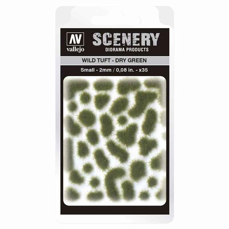 VALSC401 Wild Dry Green Tuft Small 2mm / 0.08 in. Vallejo Paints
