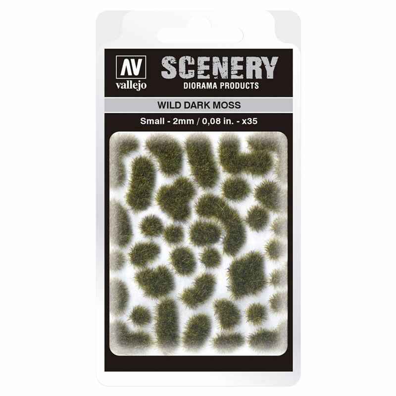 VALSC402 Wild Dark Moss Tuft Small 2mm / 0.08 in. Vallejo Paints