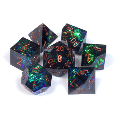 VHS Sharp Edge Dice – Starstorm | Retro-Inspired D&D Dice by 1985 Games