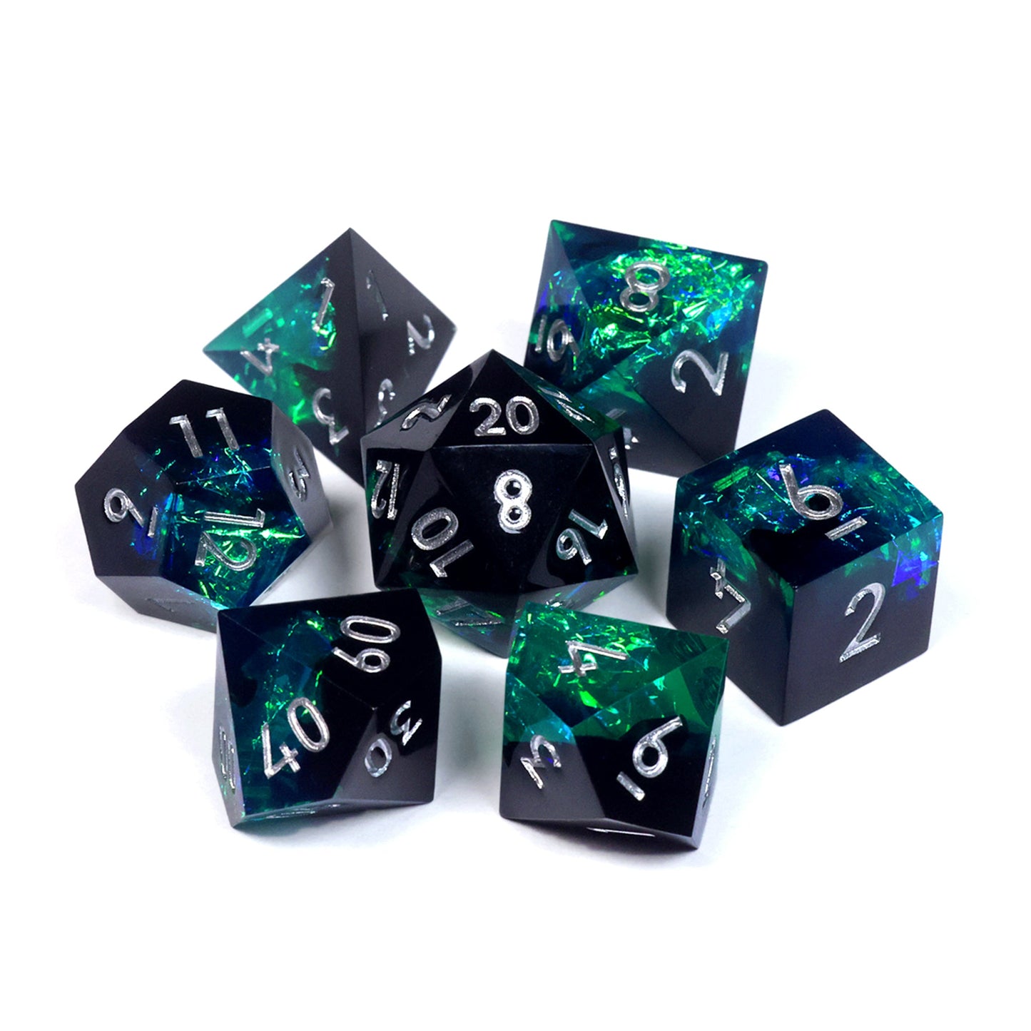 VHS Sharp Edge Dice – Surge | Retro-Inspired D&D Dice by 1985 Games