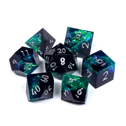 VHS Sharp Edge Dice – Surge | Retro-Inspired D&D Dice by 1985 Games