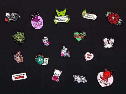 Sweetheart Mystery Dice 6 Pack | Hearts & Flowers RPG Dice with Pins & Stickers