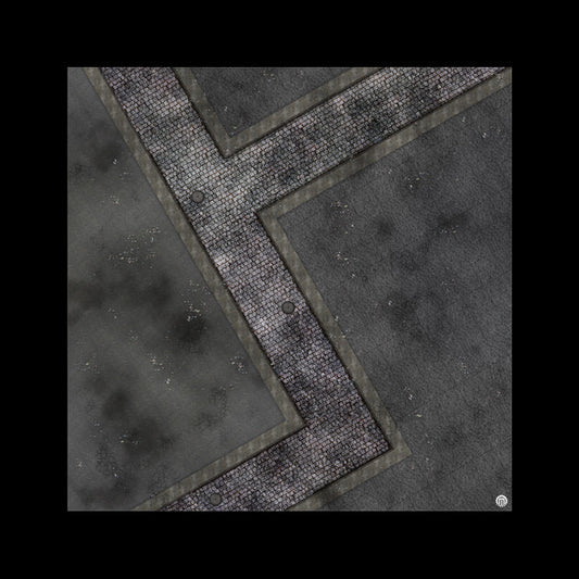 Mats by Mars: Victorian Alley (Bend Rd) Tabletop Wargaming Play Mat