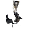 Authentic Medieval Viking Drinking Horn with Stand
