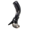 Authentic Medieval Viking Drinking Horn with Stand